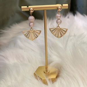 Fan Freshwater Pearl Earrings